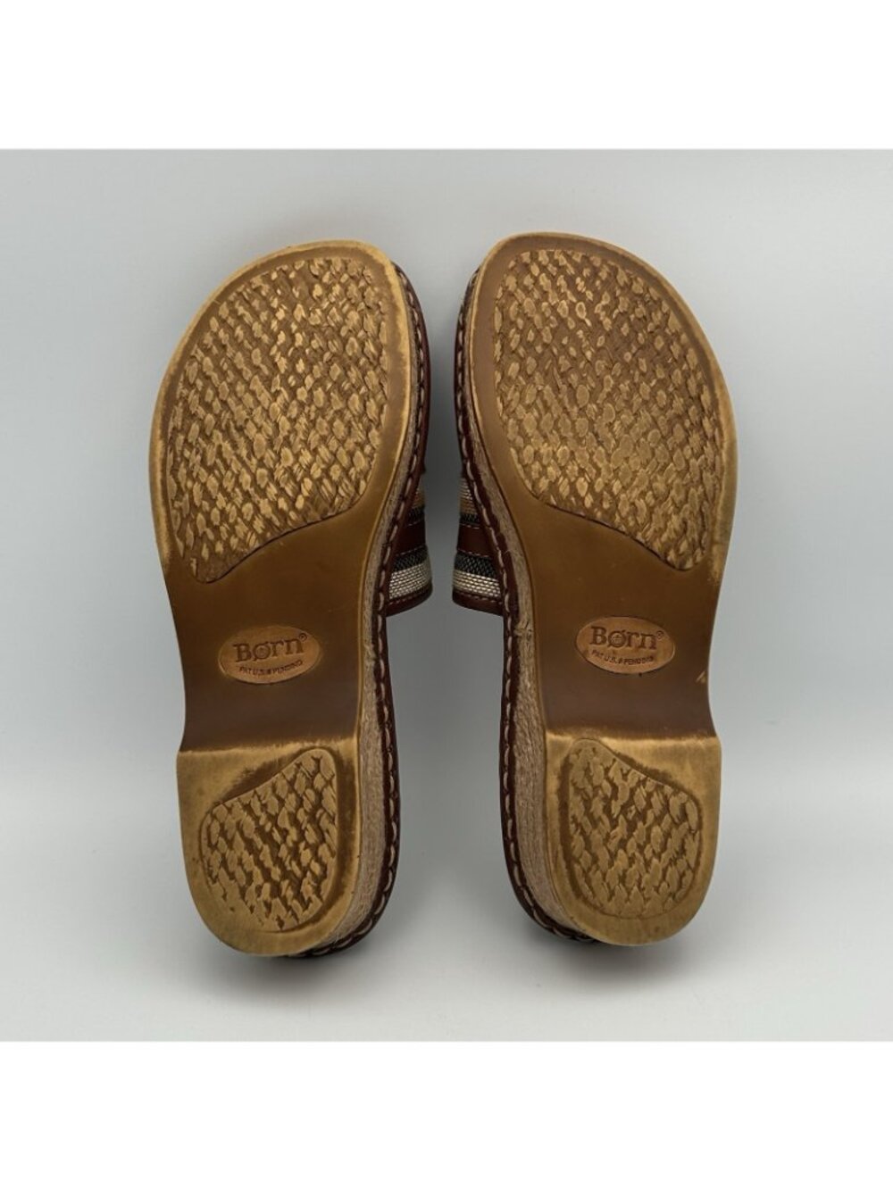 Born Drilles Women’s Size 9 US Brown Leather Espadrilles Slip On Sandals W8905 - Picture 12 of 14
